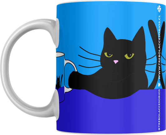 Mug Gatocentrico Azul