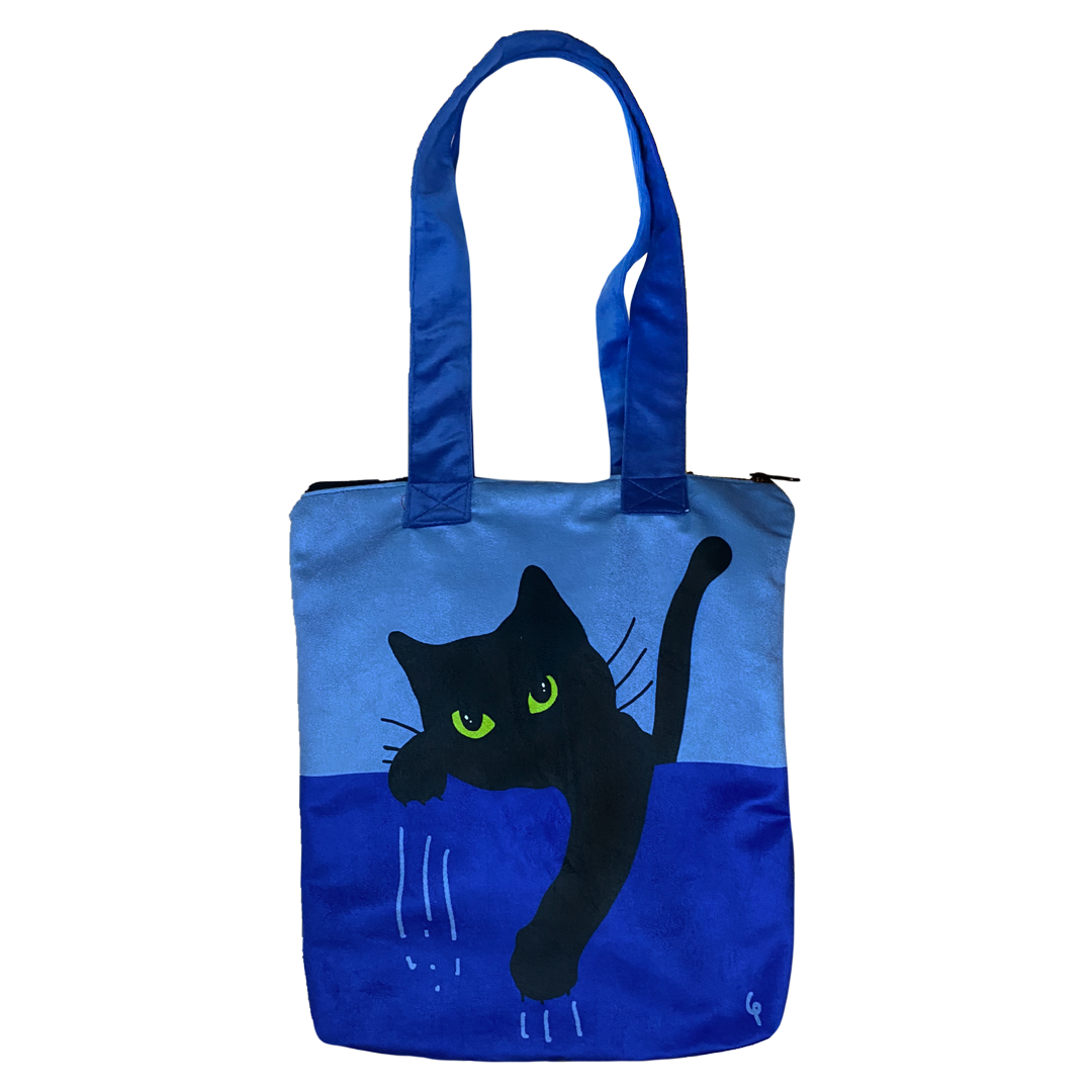 Totebag Michi Rasguño Azul