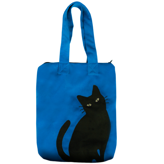 Totebag Gatito Amor Azul