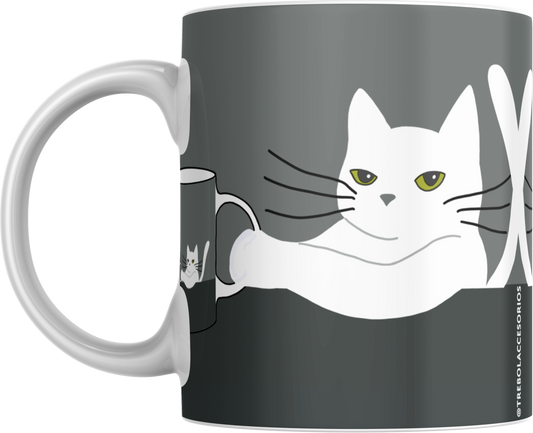 Mug Gatocentrico Gris