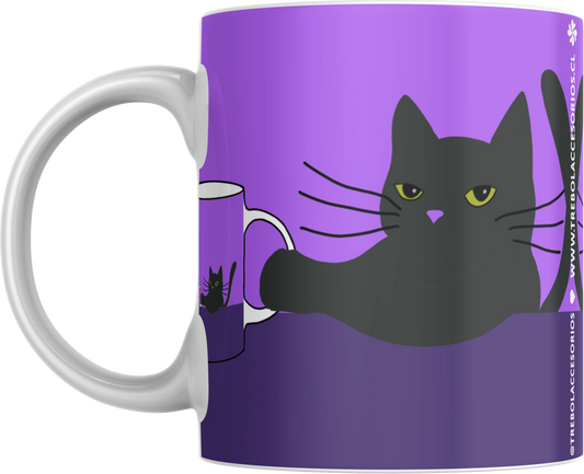 Mug Gatocentrico Morado