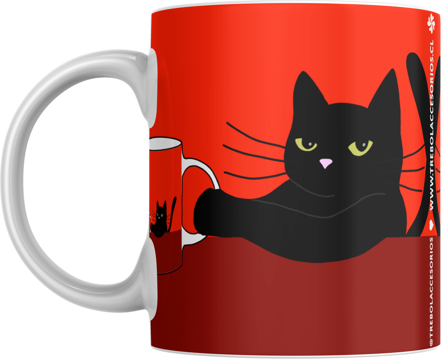 Mug Gatocentrico Rojo