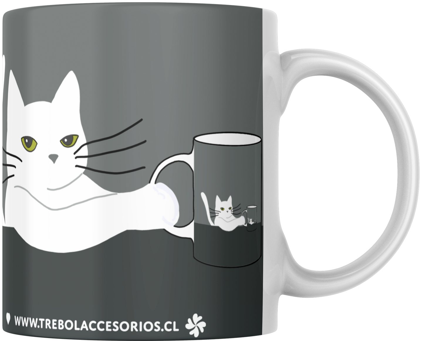 Mug Gatocentrico Gris