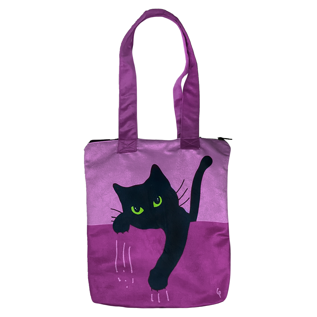 Totebag Michi Rasguño Morado