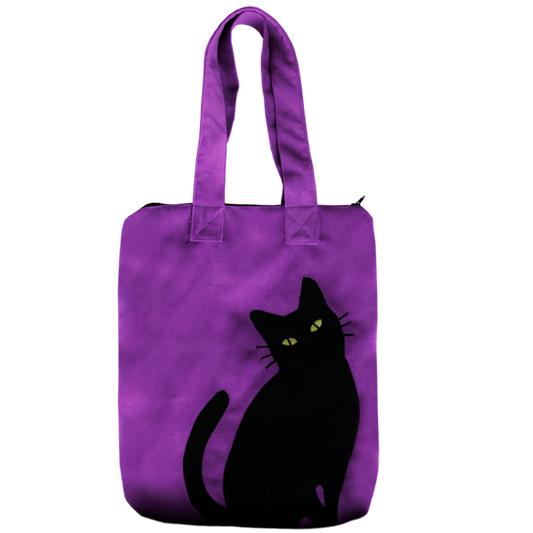 Totebag Gatito Amor Morado