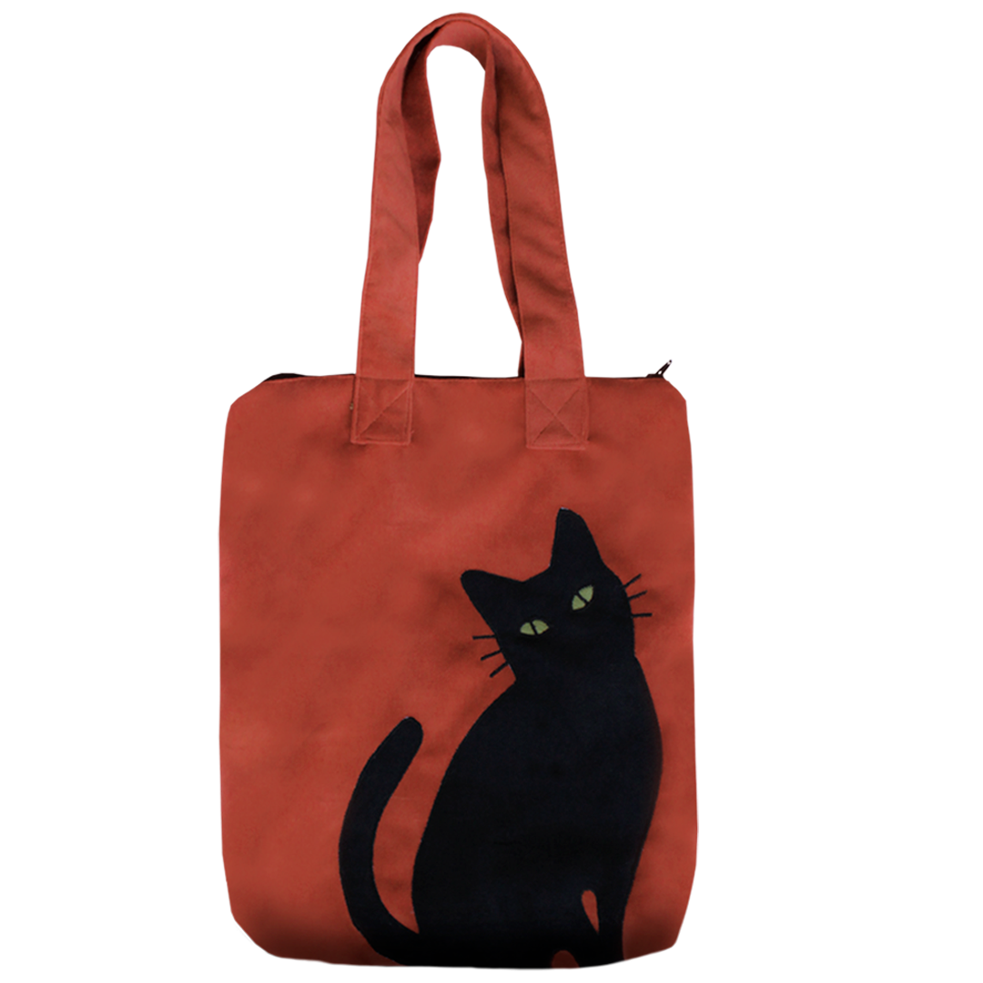 Totebag Gatito Amor Naranja