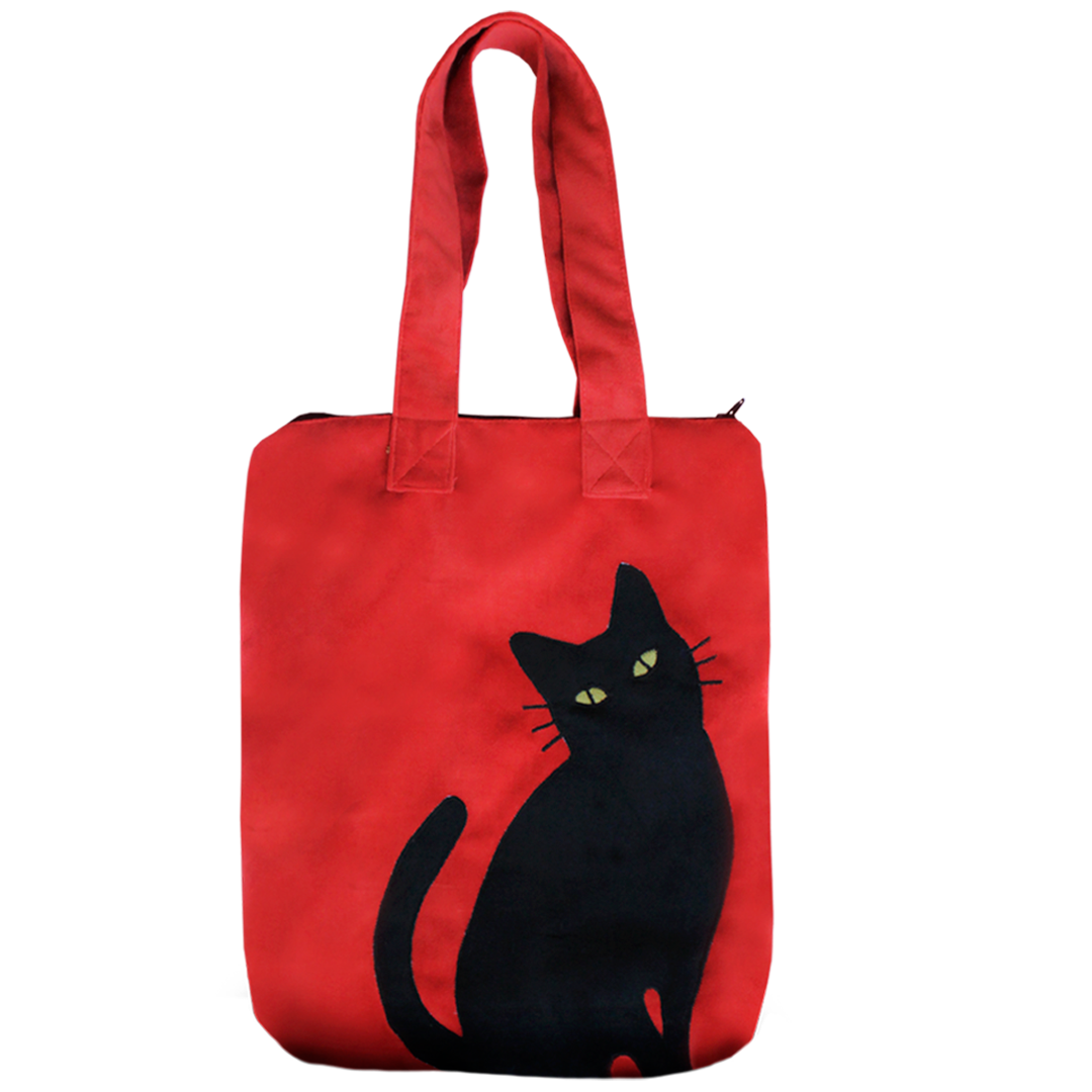 Totebag Gatito Amor Rojo