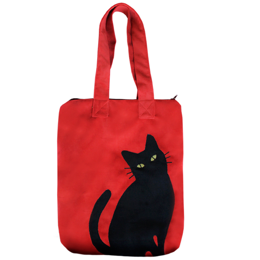 Totebag Gatito Amor Rojo