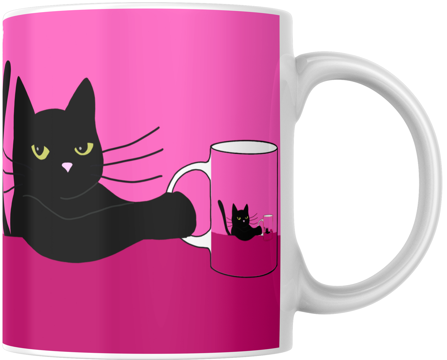 Mug Gatocentrico Rosa