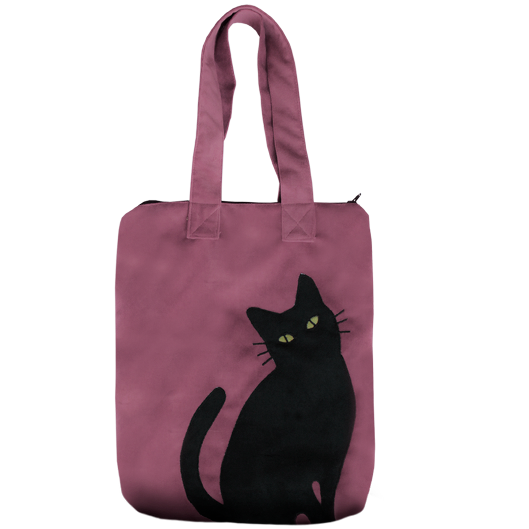 Totebag Gatito Amor Rosa