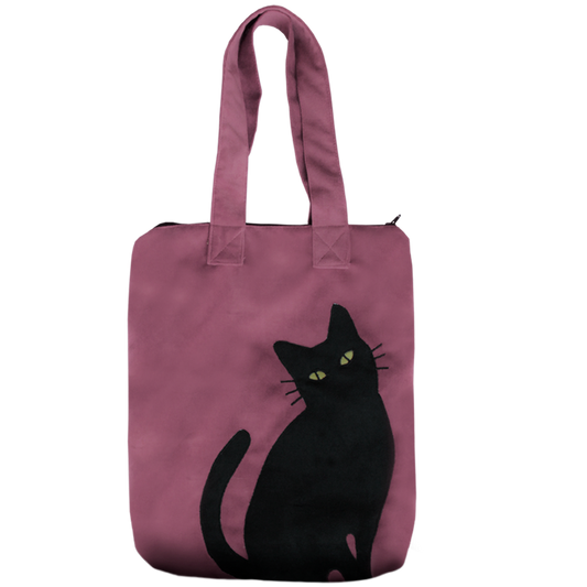 Totebag Gatito Amor Rosa