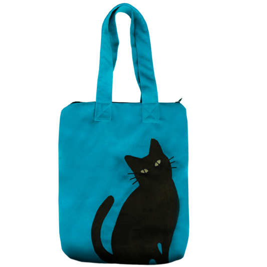 Totebag Gatito Amor Turquesa